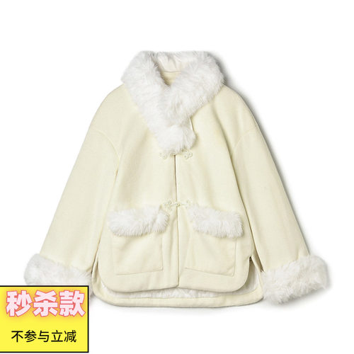 宽松保暖绒感高端棉服