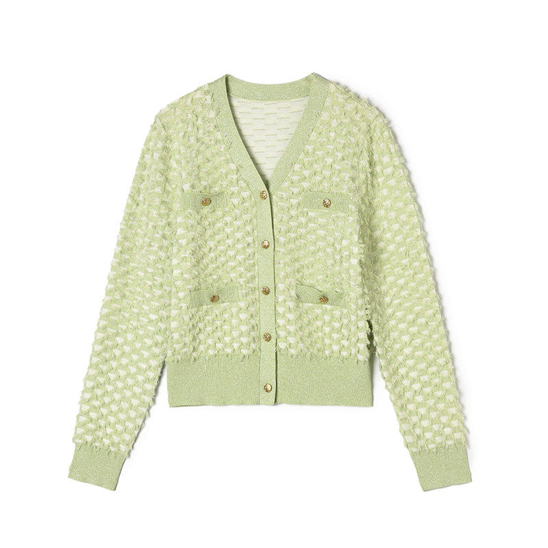 2026年春装Outlets专柜 高端QR系列毛绒感小香风单排扣微弹外套女