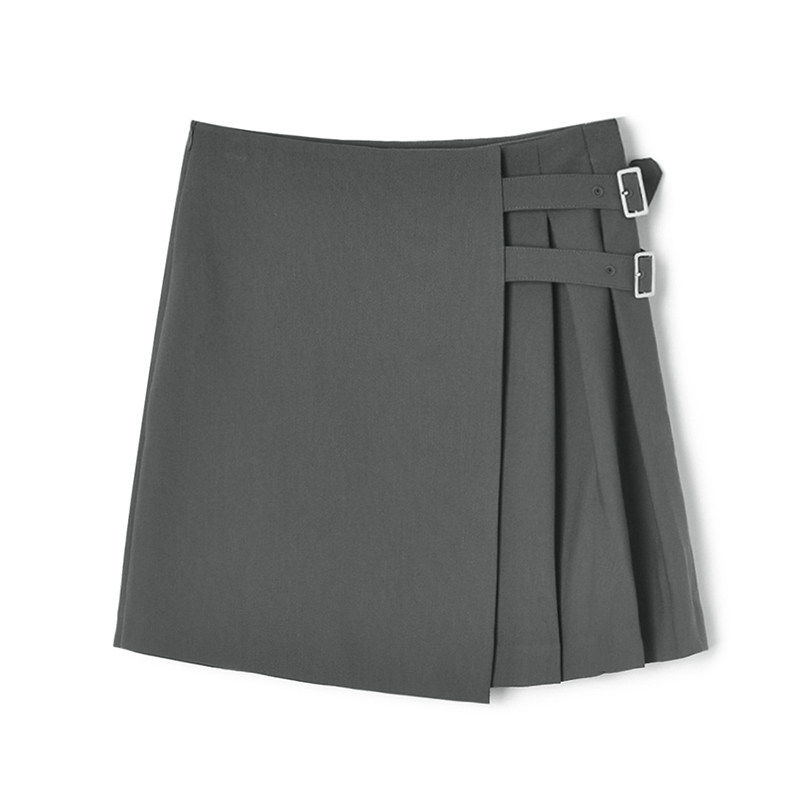 奥莱专柜品牌撤柜正品 QG春装新款 拼接设计中裙显腿长裙裤半身裙