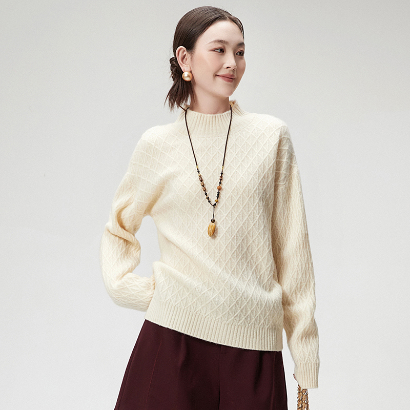 软糯100~羊毛长袖毛衣