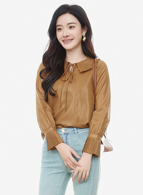 Outlets专柜撤柜正品 YW春装2026新款宽松长袖套头吊带内搭衬衫女