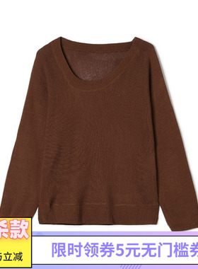 2025年冬装Outlets专柜 MO系列简约微弹力上衣套头长袖打底毛衣女