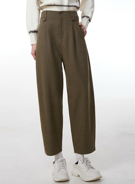 Outlets专柜撤柜正品 KZ秋装新款高腰九分裤时尚减龄裤子休闲裤女