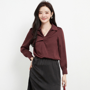 精品汉货HH秋装 衬衫 新款 通勤上衣长袖 女 时尚 Outlets专柜撤柜正品