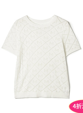 2025年秋装Outlets专柜 SY系列时尚减龄短袖上衣套头微弹针织衫女