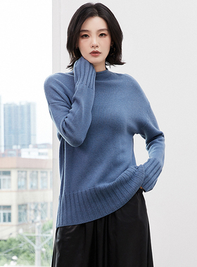 Outlets专柜撤柜正品 HZ冬装2025新款含羊毛上衣减龄款软糯毛衣女