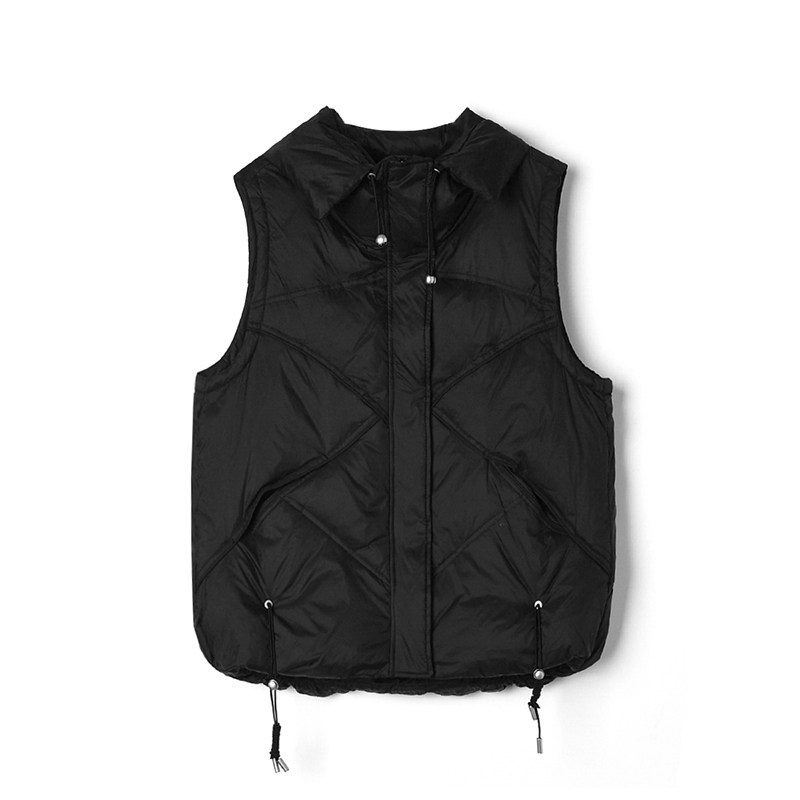 2025年冬Outlets正品 高端YR系列白鸭绒宽松马甲轻柔保暖羽绒服女