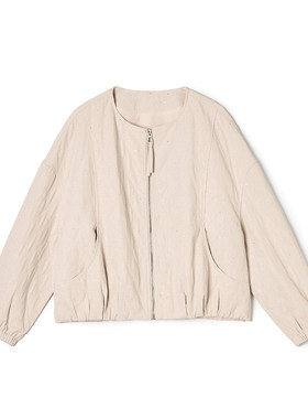 奥莱专柜品牌撤柜正品 ZW春装新款 温婉气质美上衣阔版夹克外套女