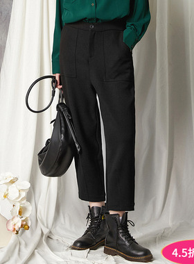 2025年秋装Outlets专柜 高端YC系列烟管九分裤一粒扣纯色休闲裤女
