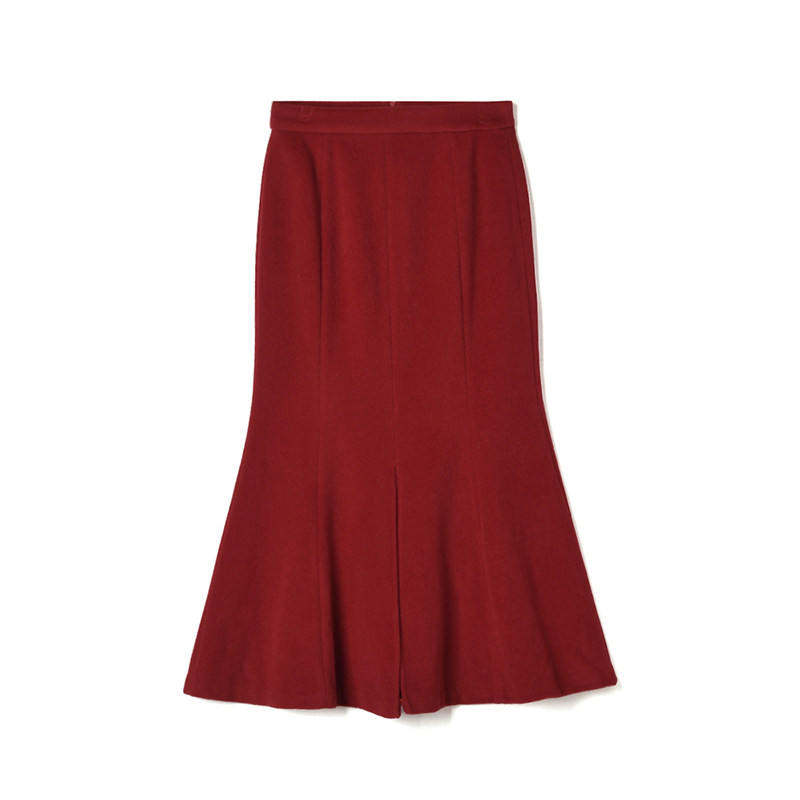 奥莱专柜品牌撤柜正品 RU冬装新款 含绵羊毛鱼尾长裙高级感半身裙,女装/女士精品,半身裙,淘宝优惠券,粉丝福利购,淘宝优惠卷