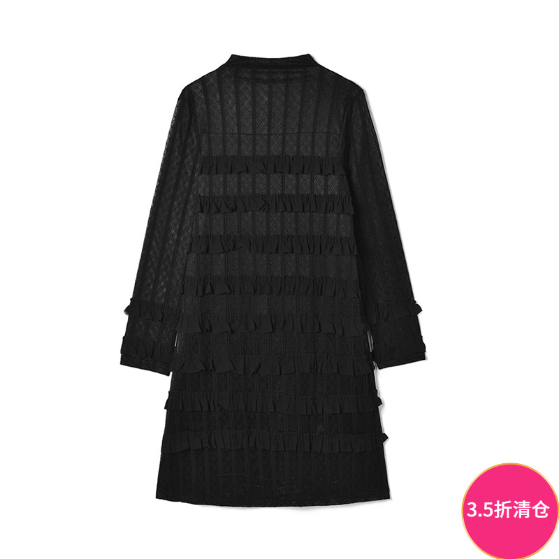 拼接设计潮款时尚修身中裙连衣裙Outlets专柜撤柜正品 CA春装新款