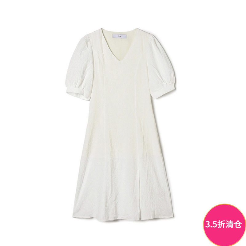 大气中裙五分袖连衣裙