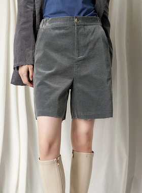 奥莱专柜品牌撤柜正品 YC秋装2025新款高腰五分裤A字显瘦休闲裤女