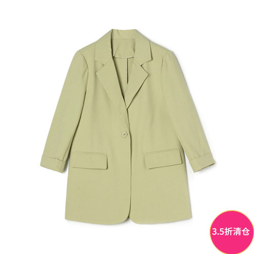 知性一粒扣九分袖外套女