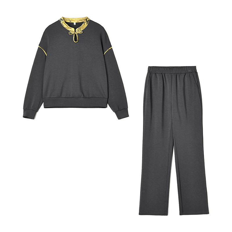 奥莱专柜撤柜正品 精品汉货HH秋装新款上衣+长裤运动风两件套装女