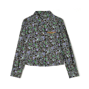 衬衫 Outlets专柜撤柜正品 复古怀旧花色上衣长袖 2025新款 女 EU秋装