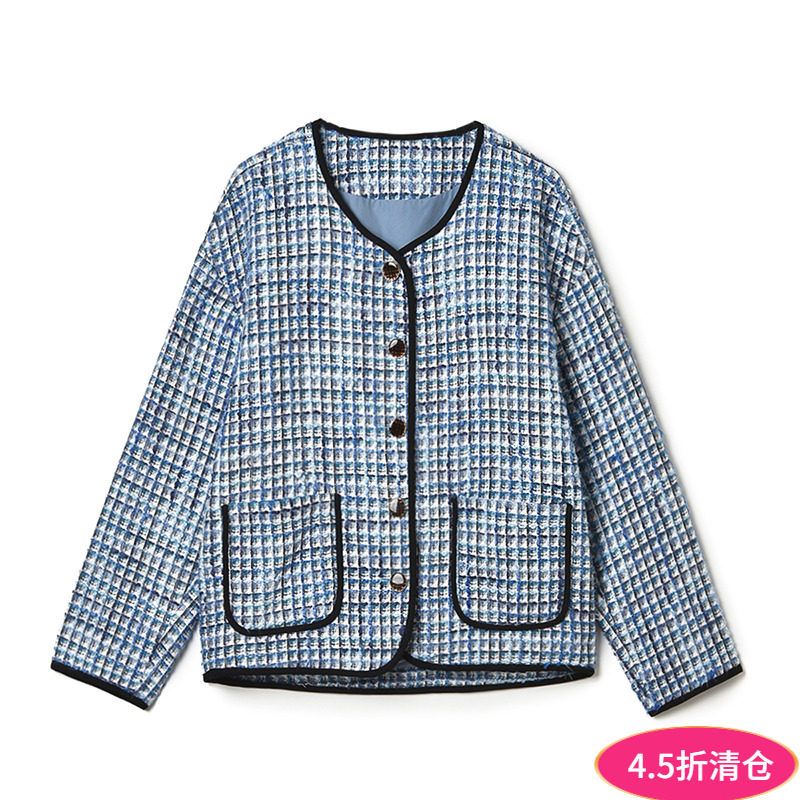 2025年秋Outlets正品 高端XA系列名媛气质感上衣单排扣长袖外套女