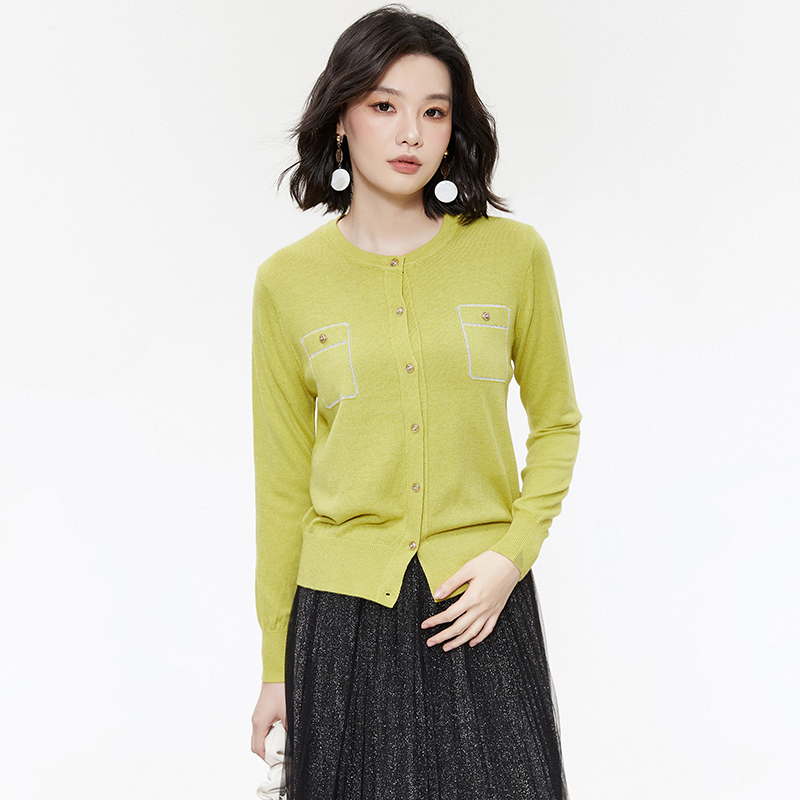 长袖上衣单排扣微弹外套