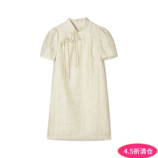 2025年夏装Outlets专柜 高端N系列轻奢高级感复古国风气质连衣裙