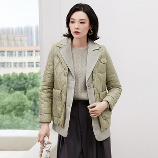 2025年冬Outlets正品 拼接两件套羽绒服女 高端YR系列宽松休闲长袖