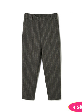Outlets专柜撤柜正品 LD冬装2025新款时尚条纹长裤微弹力休闲裤女