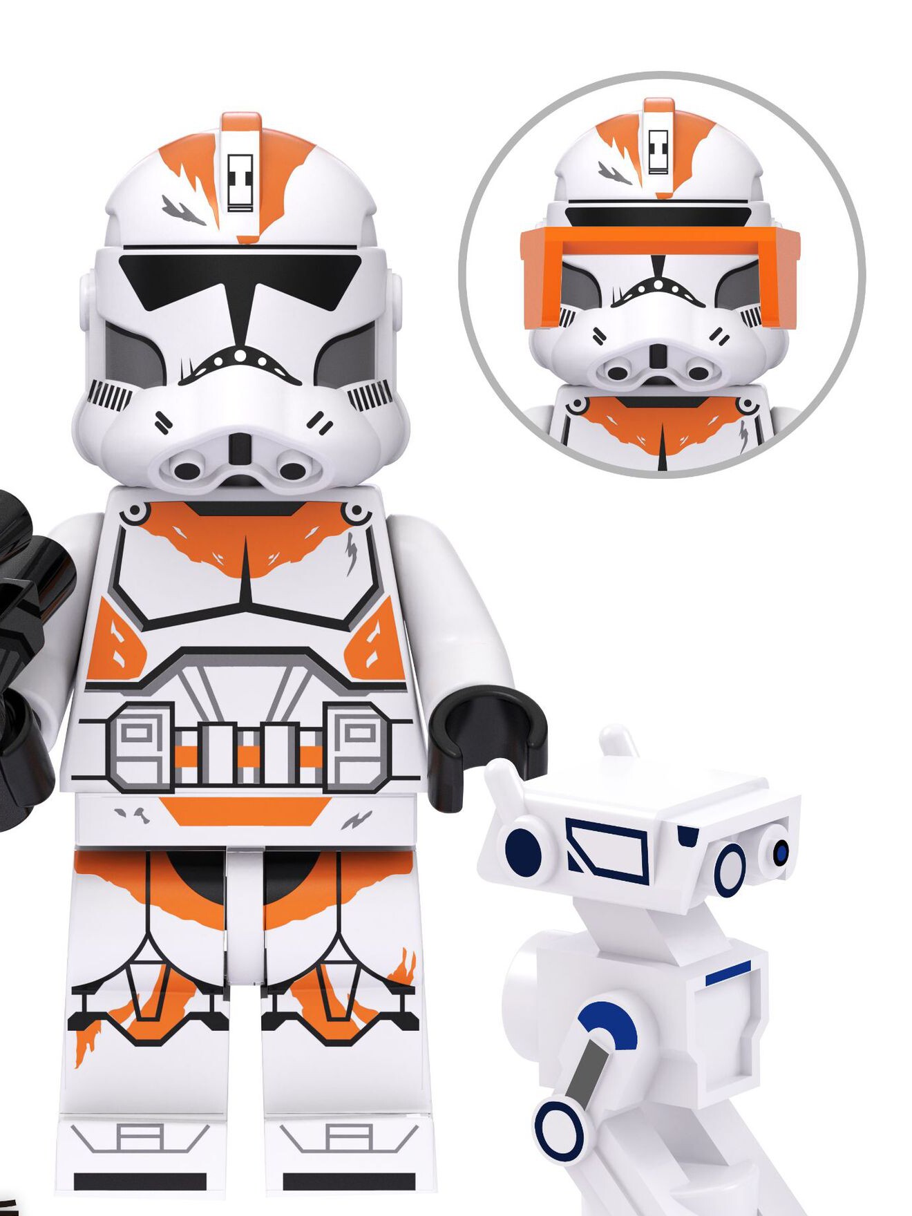 중국어 빌딩 블록 스타 워즈 시리즈 타사 오비완 아소카 클론 포수 조립 인형 장난감