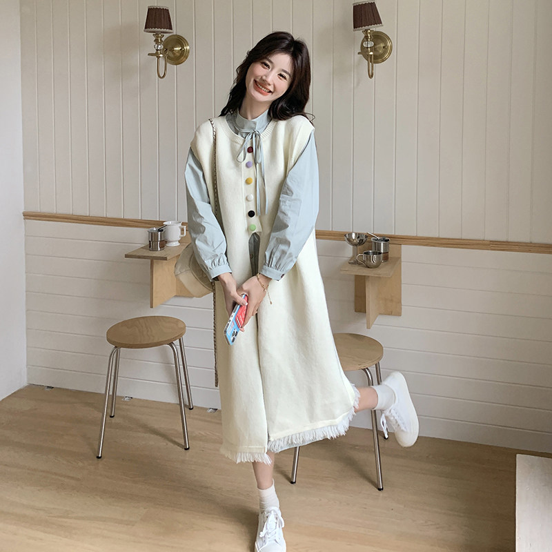 针织衬衫连衣裙套装！181A-8526-P155-K238,女装套装/套裙,2B188