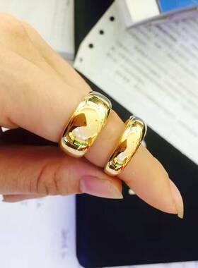 光面女士不掉色结婚对戒仿真黄金