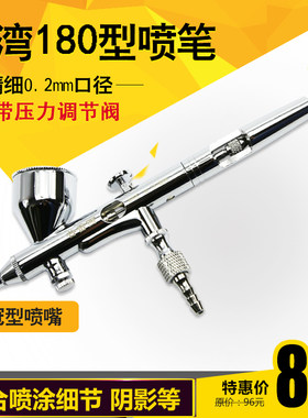 台湾180喷笔美工喷笔胭脂喷枪玩具皮革工艺品补漆喷笔0.2口径