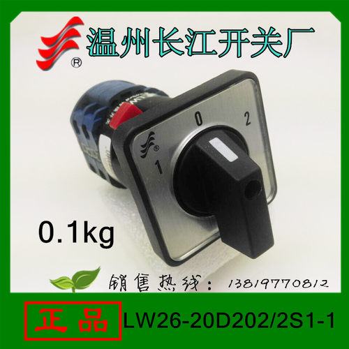 长信LW26-20D202/2S1-1转换开关2层 20A单孔安装长江电器