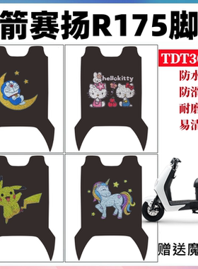 适用金箭赛扬R175电动车脚垫TDT3037Z改装防水防滑丝圈脚踩垫座套