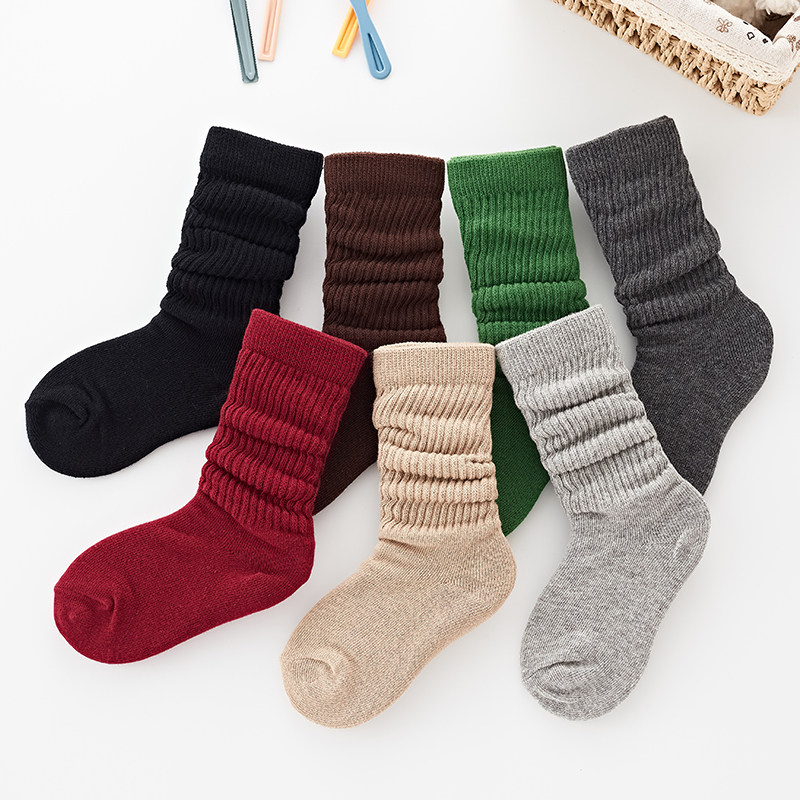 儿童袜子棉袜春秋女童红色堆堆袜宝宝春秋款男童黑中筒袜红色潮袜,童装/婴儿装/亲子装,儿童袜子(0-16岁),淘宝优惠券,粉丝福利购,淘宝优惠卷