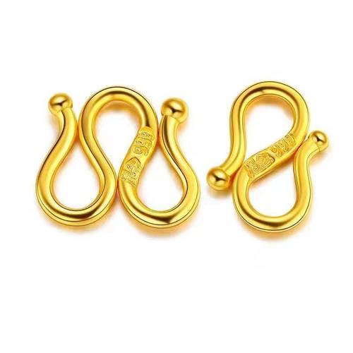 M扣扣头沙金链接黄铜镀s