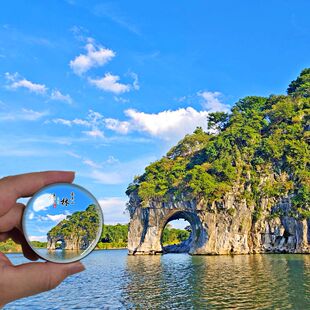 广西冰箱贴水晶玻璃磁贴桂林象鼻山漓江阳朔北海涠洲岛旅游纪念品