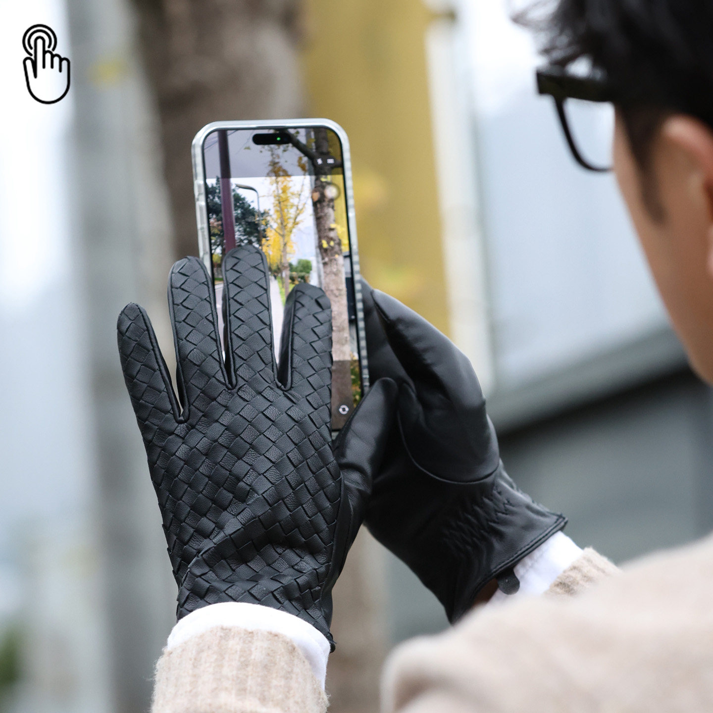 编织的艺术|2026新款真皮小羊皮手套男士秋冬季触屏开车导航保暖