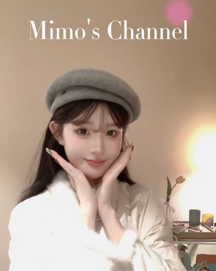 韩系女主秋冬款千金风名媛百搭日常甜美羊毛毡立体贝雷帽显脸小女