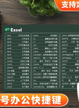 小号办公快捷键大全鼠标垫word桌垫exce表格PS多功能便携笔记本垫