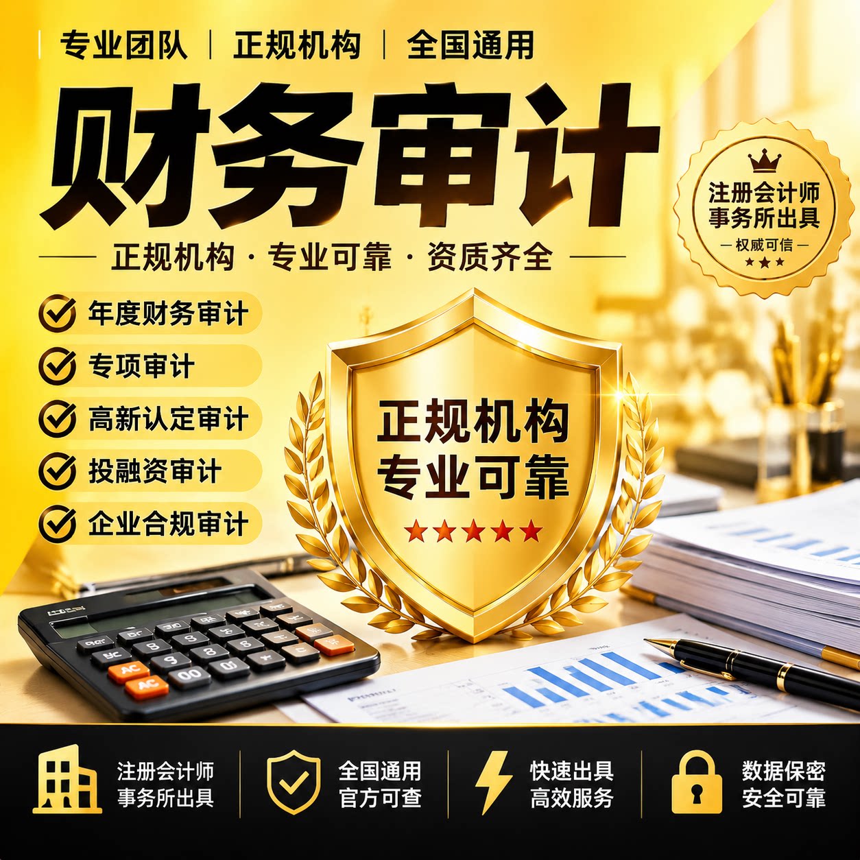 财务报告投标年检贷款审批资产负债表利润表制作表格专项财务报表