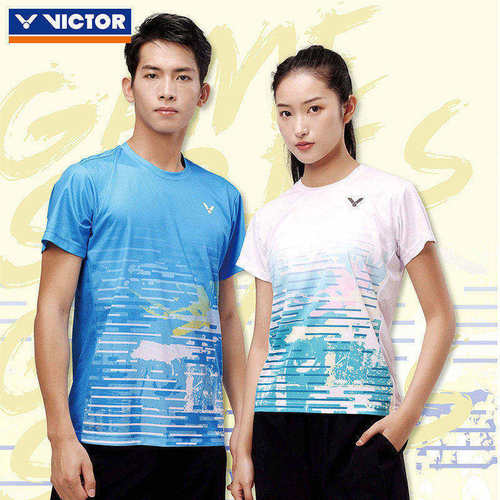 VICTOR/威克多胜利羽毛球服比赛训练运动短袖T恤T-40021/T-41021