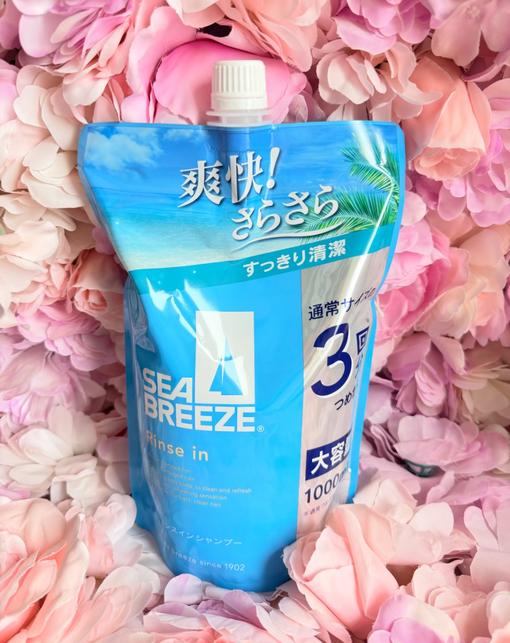 日本本土资生堂SEABREEZE海帆男士洗发水护发素2合一控油1000ml