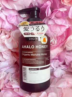 LDK推日本Ahalo Honey蜂蜜花香保湿修复洗发水450ml