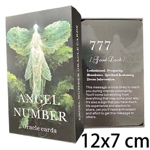 12*7cm Angel Number Oracle天地盖盒装天使数字神谕卡英文卡牌