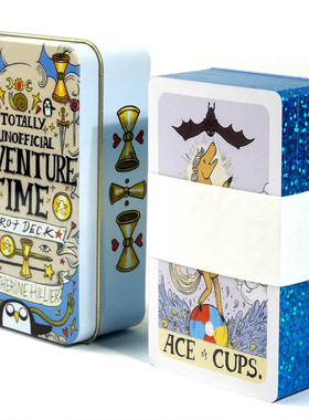 烫金铁盒Adventure time Tarot冒险时间塔罗牌