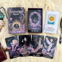 12X7cm The Bloom Veil Tarot女性面纱塔牌英文卡罗牌桌游天地盖