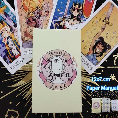Britts Third Eye Tarot 灵眼/三只眼塔罗牌12*7cm英文塔牌罗卡牌