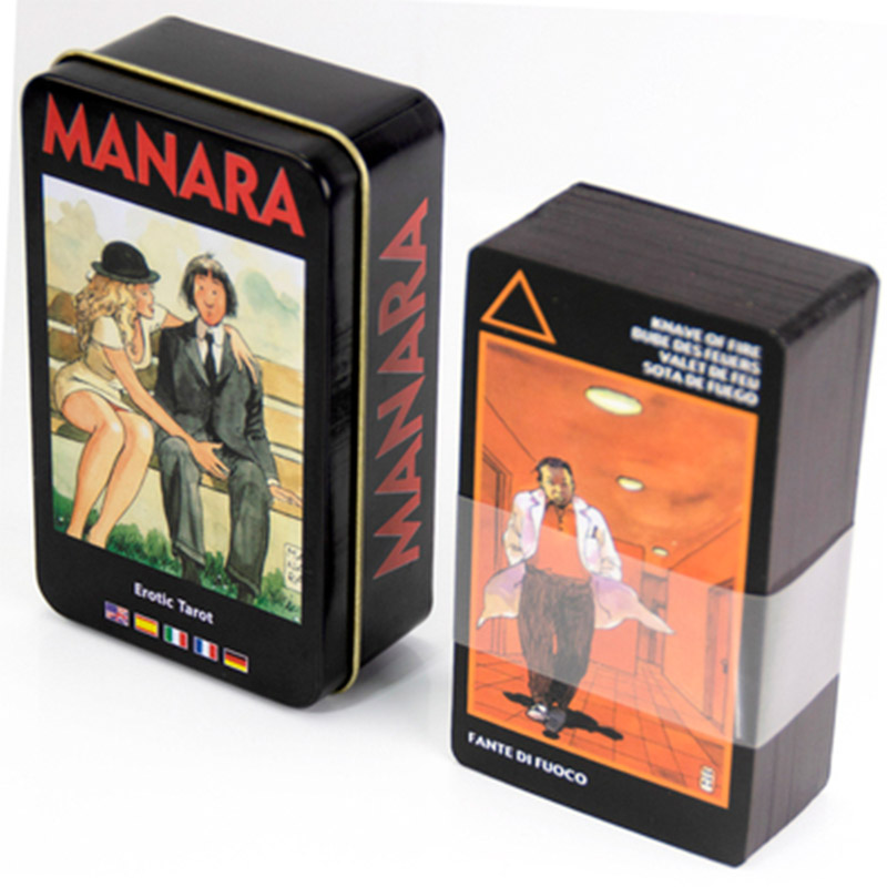 tarot of manara朱莉王同款纸牌米罗马那哈塔罗铁盒英文塔牌罗