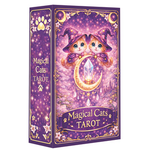 12X7cm Magical Cats Tarot原创:魔-法猫咪塔罗牌英文卡牌游戏