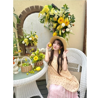 夏季穿搭一整套海边度假仙女长裙