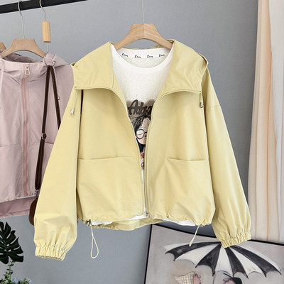 连帽防风长袖外套女2025