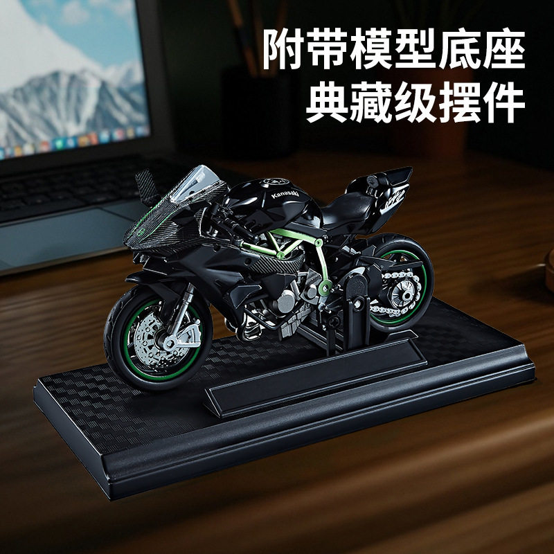 跨境合金模型摩托车川骑亚马哈摆件手办仿真机车模型玩具礼品批发